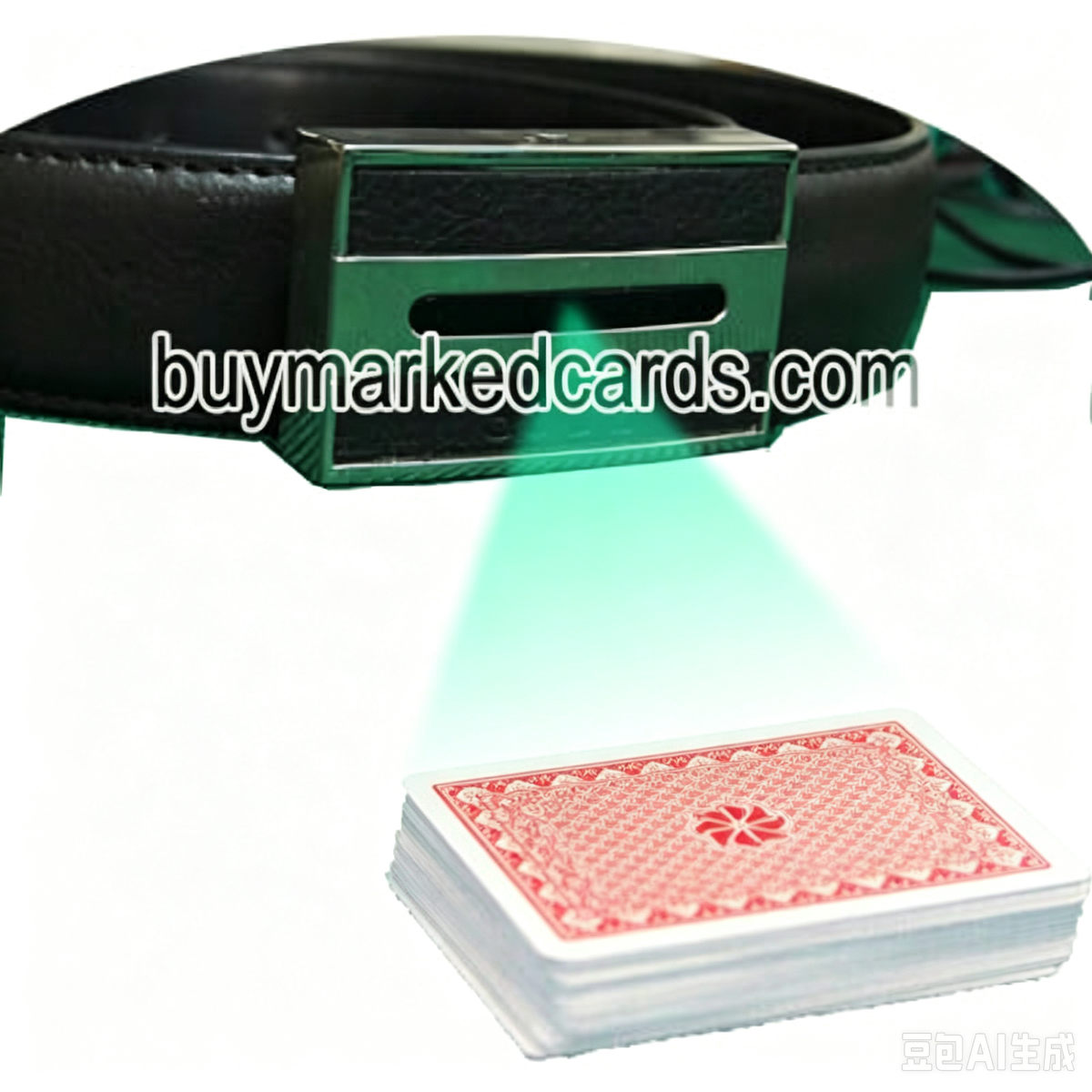 Máquina Scanner de Cartas de Poker para Cinto de Couro