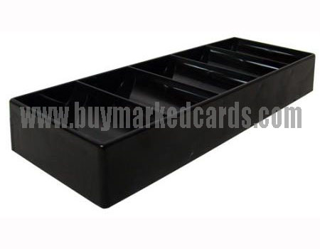 black plastic chip tray