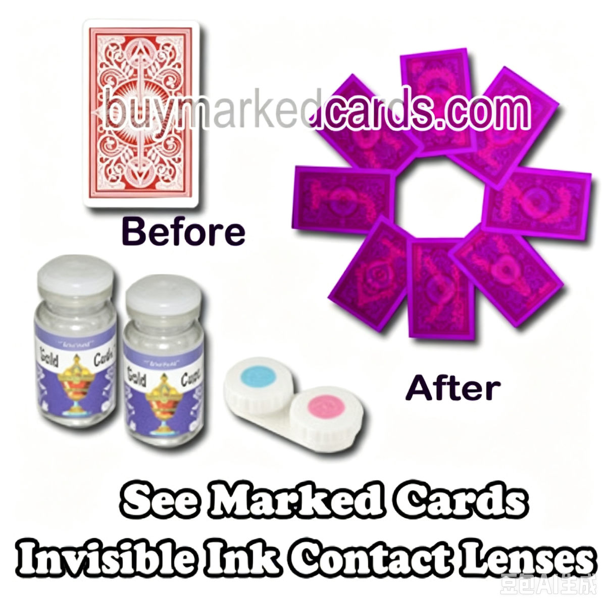 Lentes de contato para cartas marcadas